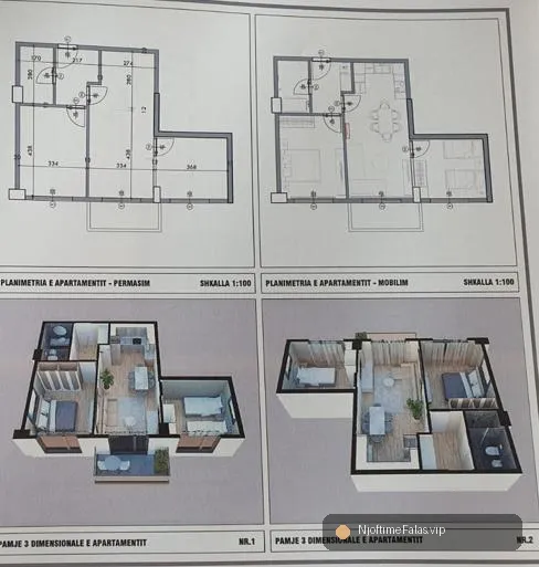 Foto 3/6: Apartament 2+1 në shitje, Grand Brilliant Palm Paradise, Qer në Durrës — Çmimi: € 127000.00 | NjoftimeFalas.vip
