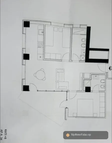 Tirane, shitet nga Pronari, pa-komision apartament 2+1+Aneks+Ballkon Kati 8, 99 m² në Tiranë — Çmimi: € 115000.00 | Njoftime falas
