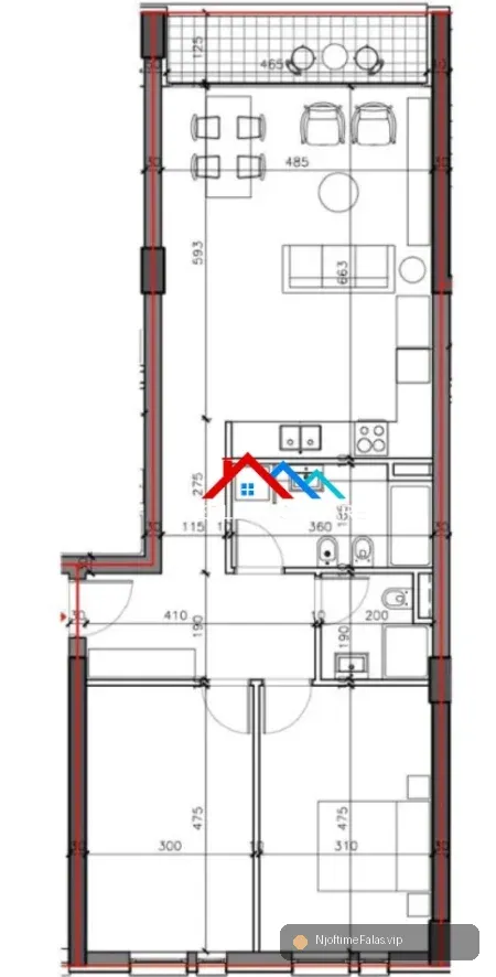 Tirane, shitet apartament 2+1+Ballkon Kati 4, 110 m² 151.500 € (RRUGA ALI SHEFQETI,SHKOZE) në Tiranë — Çmimi: € 151500.00 | NjoftimeFalas.vip